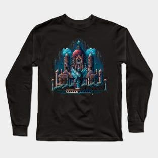 Sacre Coeur Pixel Art Long Sleeve T-Shirt